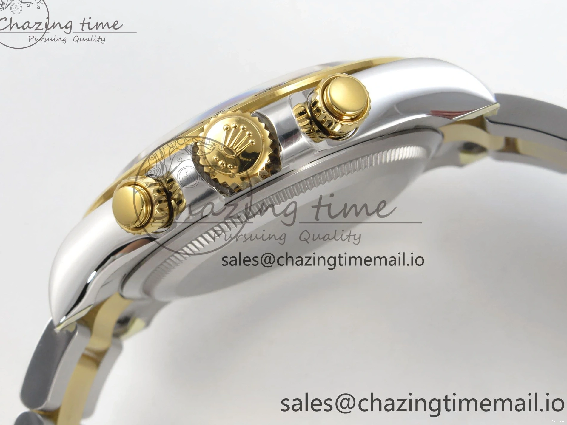 MiroTime 0512 Fashionable Daytona 126503 THBF 1:1 Best Edition Black YG Diamonds Dial on SS YG Bracelet SH 137